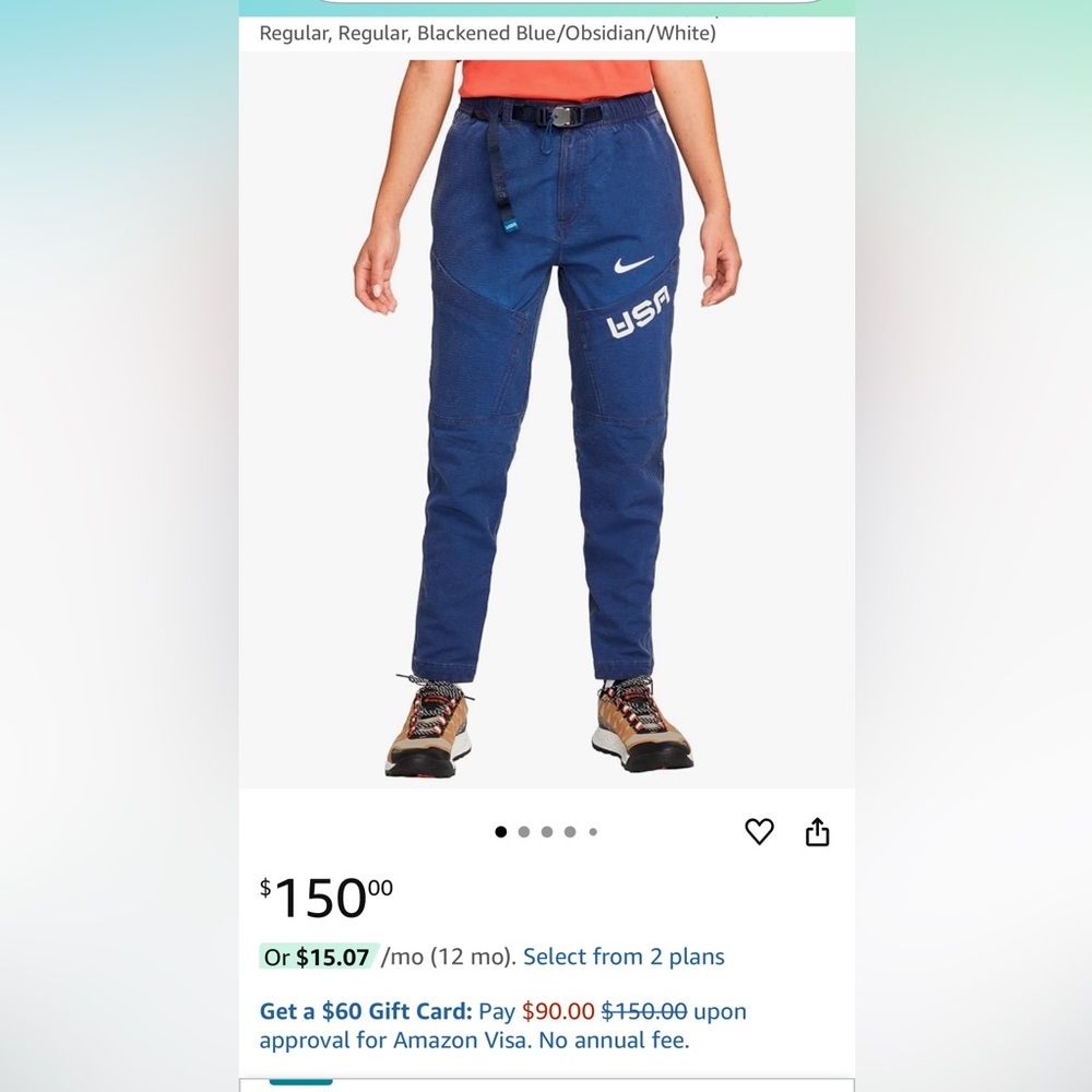 Nike Navy pants with USA Design